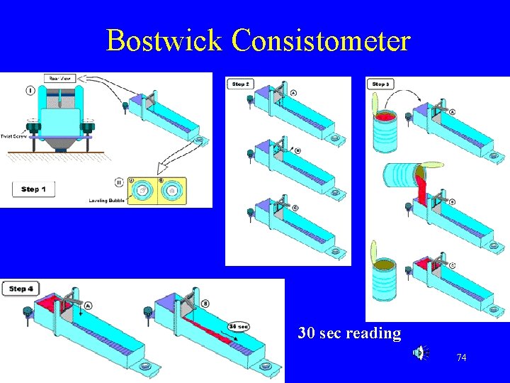 Bostwick Consistometer 30 sec reading 74 