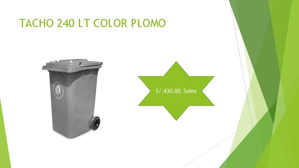 TACHO 240 LT COLOR PLOMO TACHO 240 LT COLOR PLOMO
