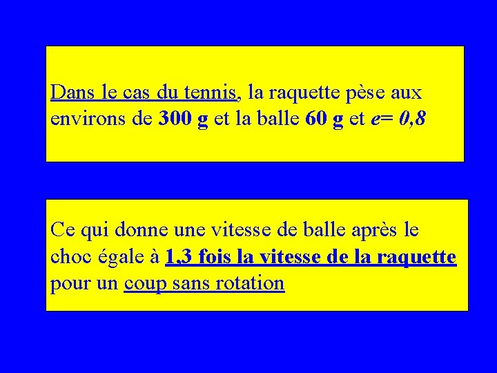 Dans le cas du tennis, la raquette pèse aux environs de 300 g et