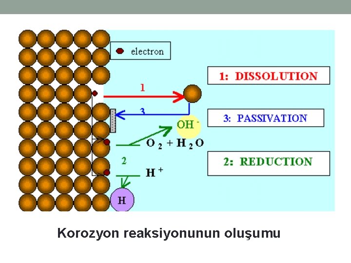 Korozyon reaksiyonunun oluşumu Korozyon reaksiyonunun oluşumu