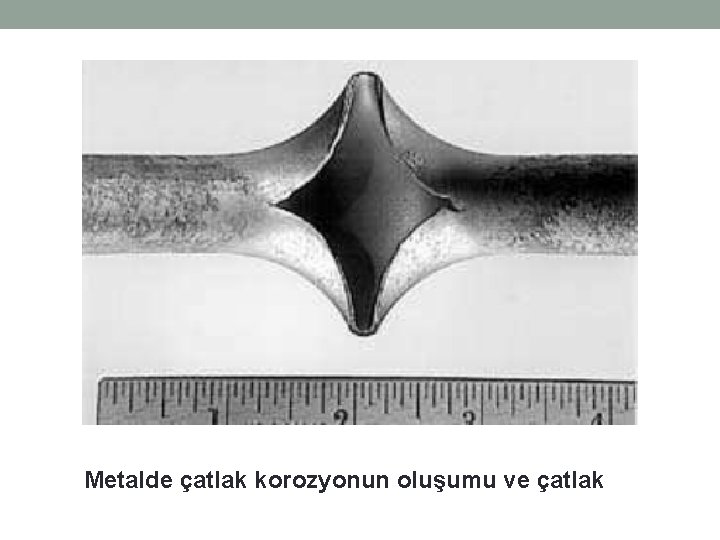 Metalde çatlak korozyonun oluşumu ve çatlak Metalde çatlak korozyonun oluşumu ve çatlak