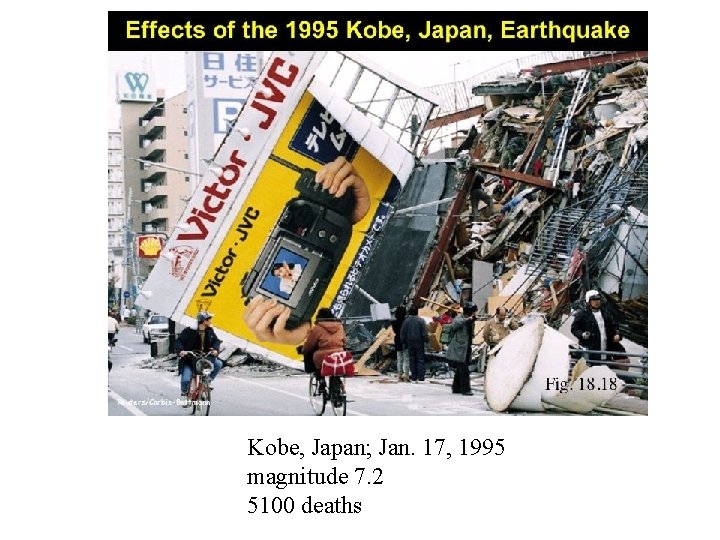 Kobe, Japan; Jan. 17, 1995 magnitude 7. 2 5100 deaths 