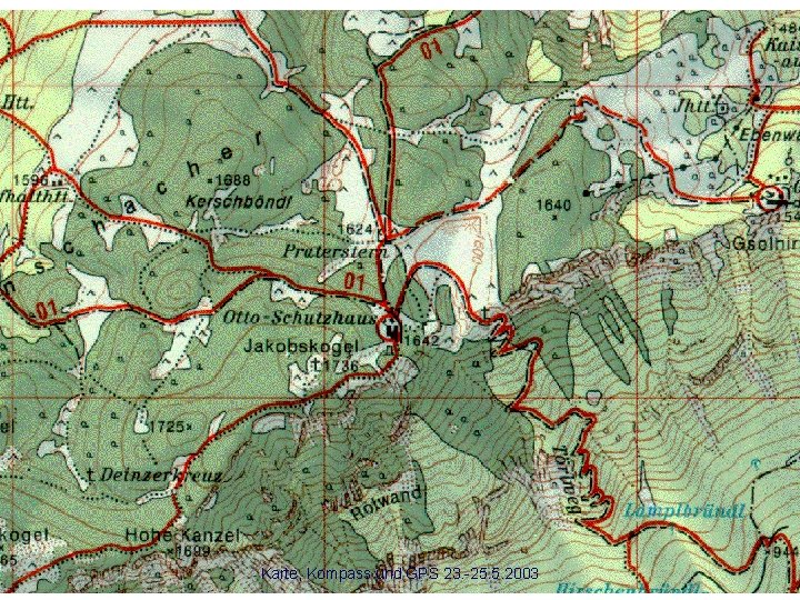 Karte, Kompass und GPS 23. -25. 5. 2003 