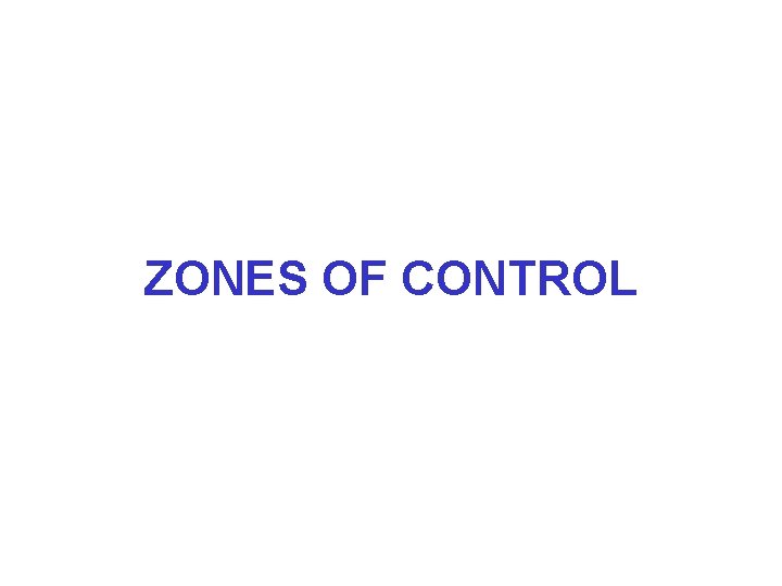 ZONES OF CONTROL 