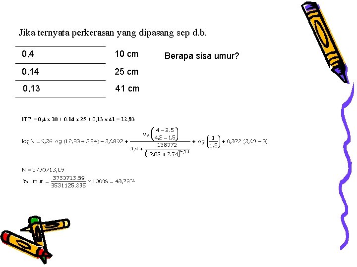 Jika ternyata perkerasan yang dipasang sep d. b. 0, 4 10 cm 0, 14