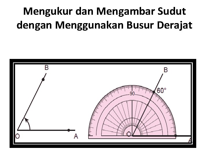 Mengukur dan Mengambar Sudut dengan Menggunakan Busur Derajat 