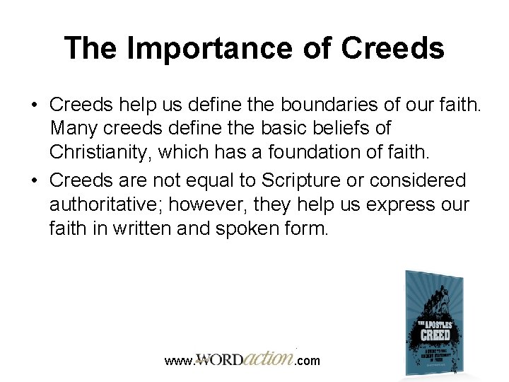 Creed important why the is apostles Why is