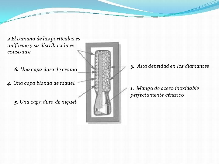 2 El tamaño de las partículas es uniforme y su distribución es constante. 6. 2 El tamaño de las partículas es uniforme y su distribución es constante. 6.