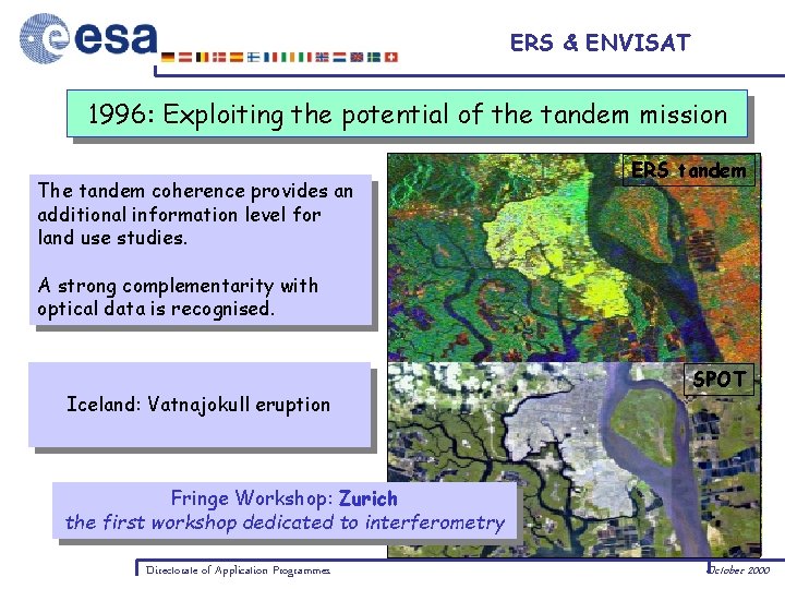 ERS & ENVISAT 1996: Exploiting the potential of the tandem mission The tandem coherence