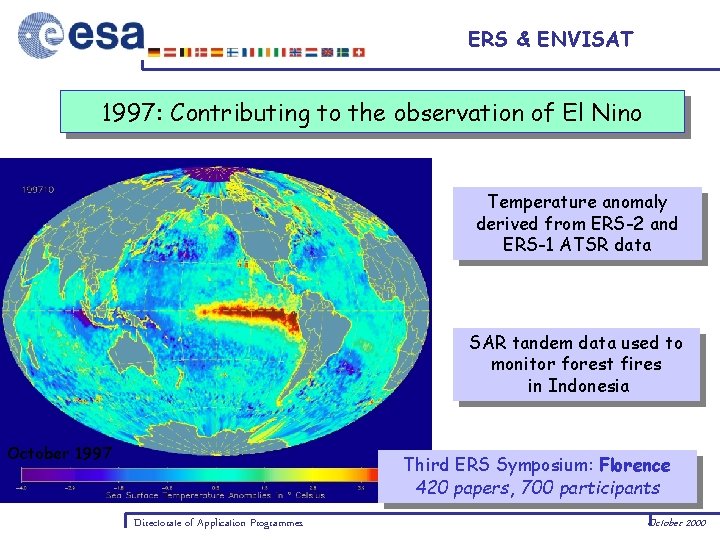 ERS & ENVISAT 1997: Contributing to the observation of El Nino Temperature anomaly derived