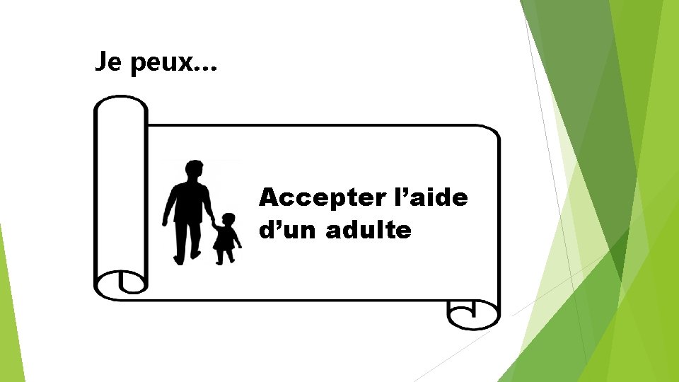 Je peux… Accepter l’aide d’un adulte 