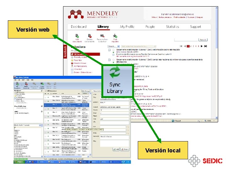 Versión web Versión local Versión web Versión local