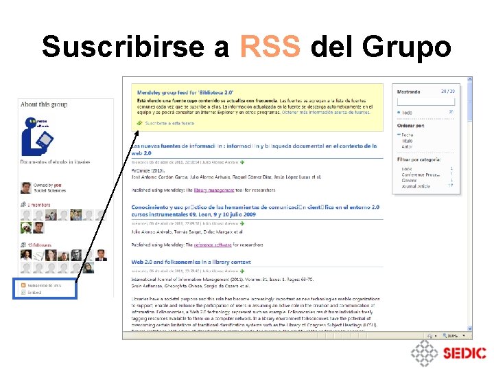 Suscribirse a RSS del Grupo Suscribirse a RSS del Grupo