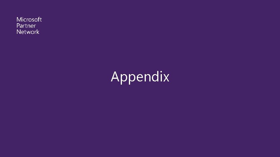 Appendix 