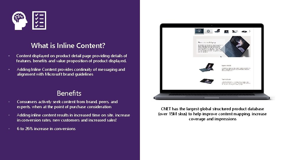 What is Inline Content? • Content displayed on product detail page providing details of