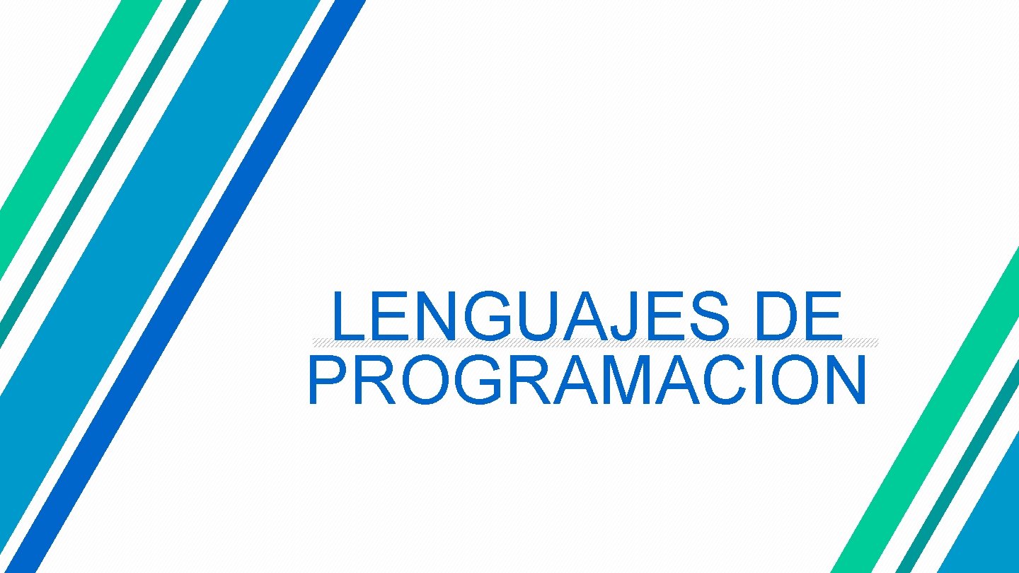 LENGUAJES DE PROGRAMACION 