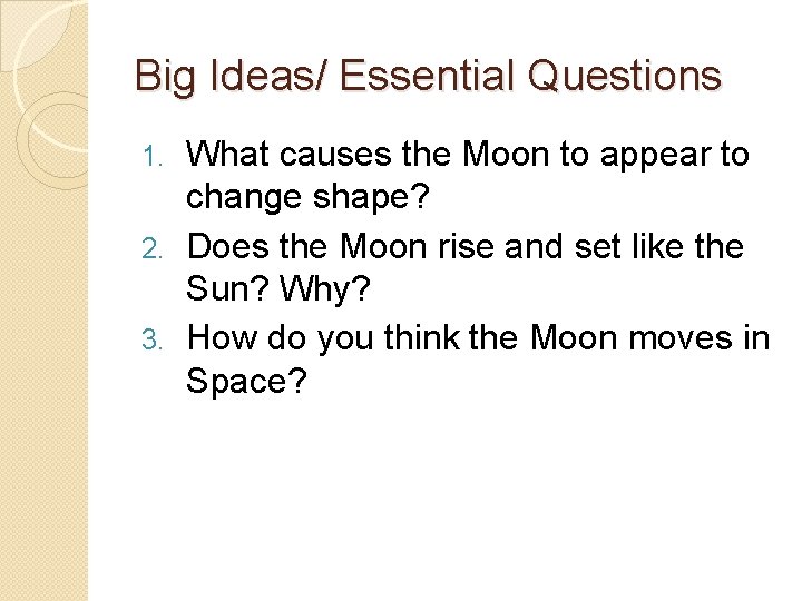 Moon Phase Lesson Plan 4 th Grade David