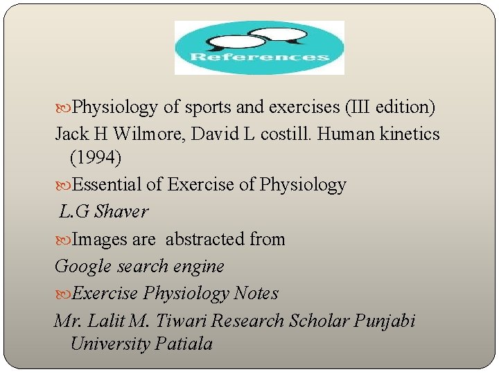  Physiology of sports and exercises (III edition) Jack H Wilmore, David L costill.