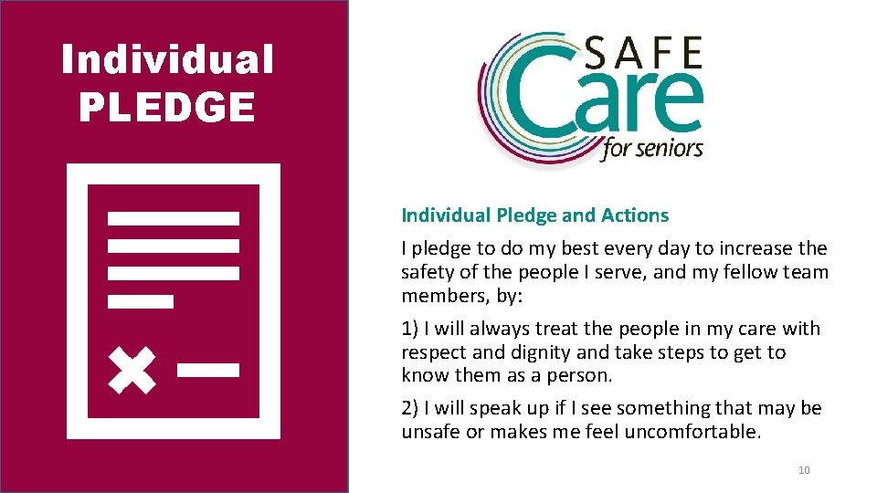 Individual PLEDGE Individual Pledge and Actions I pledge to do my best every day