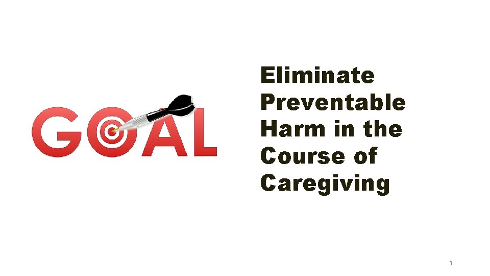 Eliminate Preventable Harm in the Course of Caregiving 3 