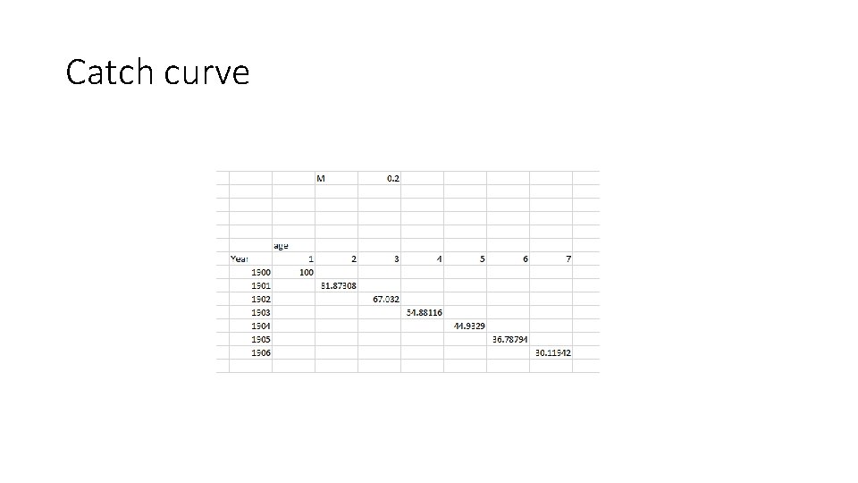 Catch curve 