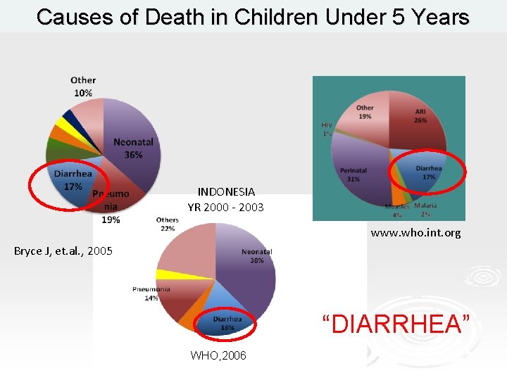 Causes of Death in Children Under 5 Years GLOBAL ASIA – WHO SEARO YR