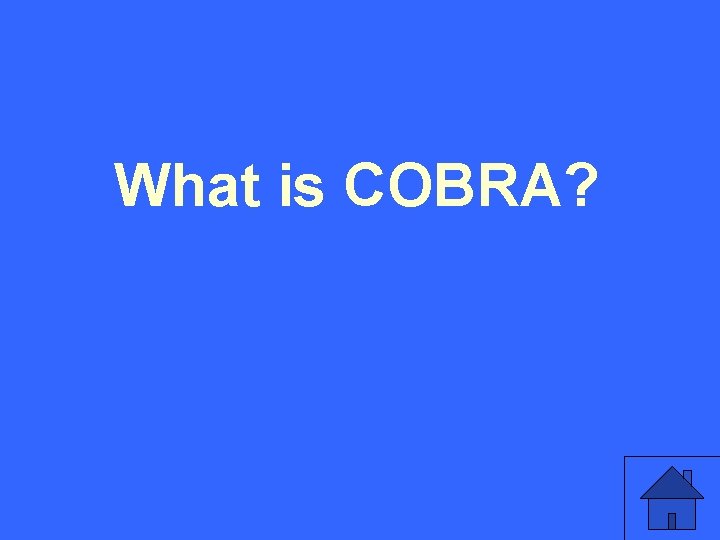 What is COBRA? 