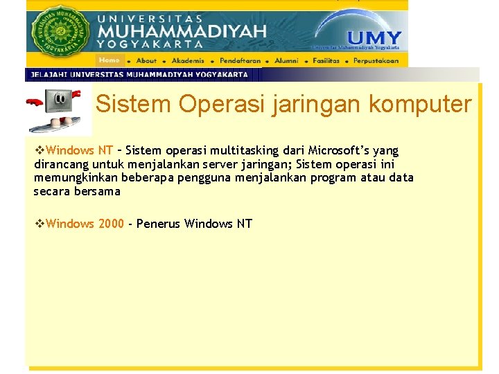 Sistem Operasi jaringan komputer v. Windows NT – Sistem operasi multitasking dari Microsoft’s yang