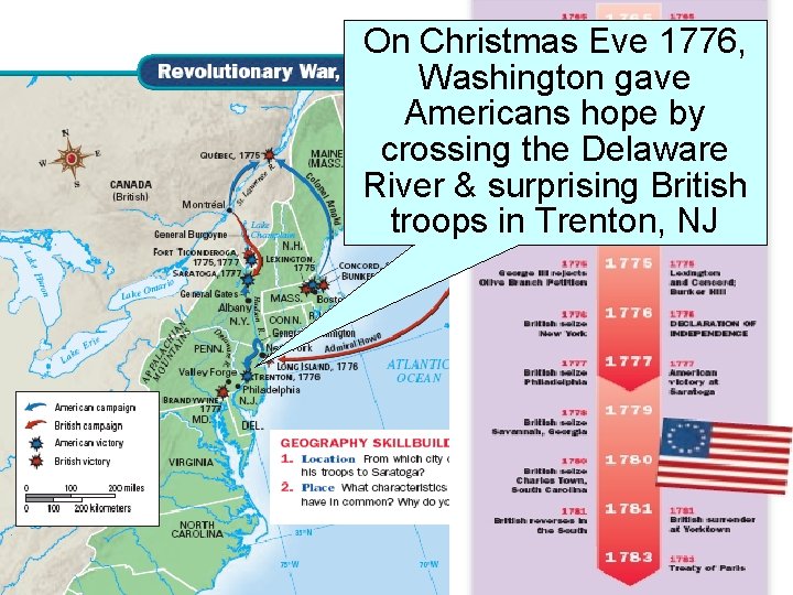 On Christmas Eve 1776, Washington gave Americans hope by crossing the Delaware River &