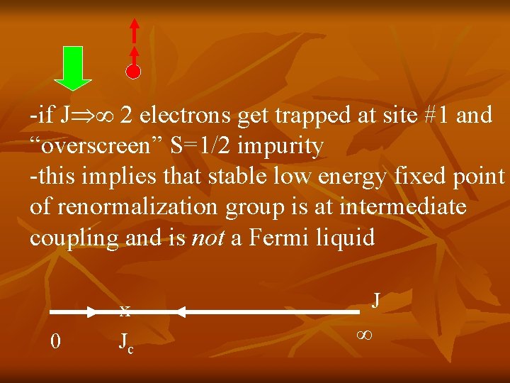 -if J 2 electrons get trapped at site #1 and “overscreen” S=1/2 impurity -this -if J 2 electrons get trapped at site #1 and “overscreen” S=1/2 impurity -this