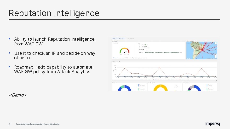 Reputation Intelligence • Ability to launch Reputation Intelligence from WAF GW • Use it Reputation Intelligence • Ability to launch Reputation Intelligence from WAF GW • Use it