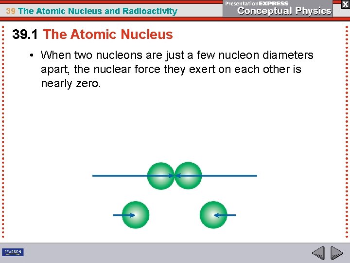39 The Atomic Nucleus and Radioactivity 39. 1 The Atomic Nucleus • When two