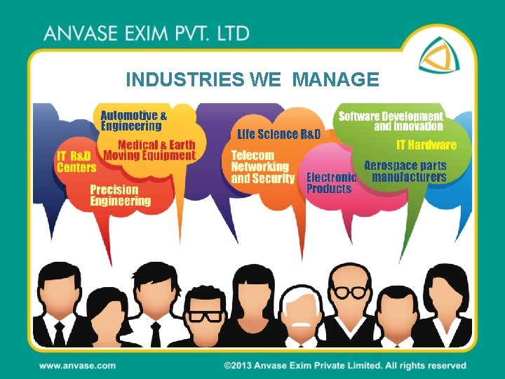 INDUSTRIES WE MANAGE 