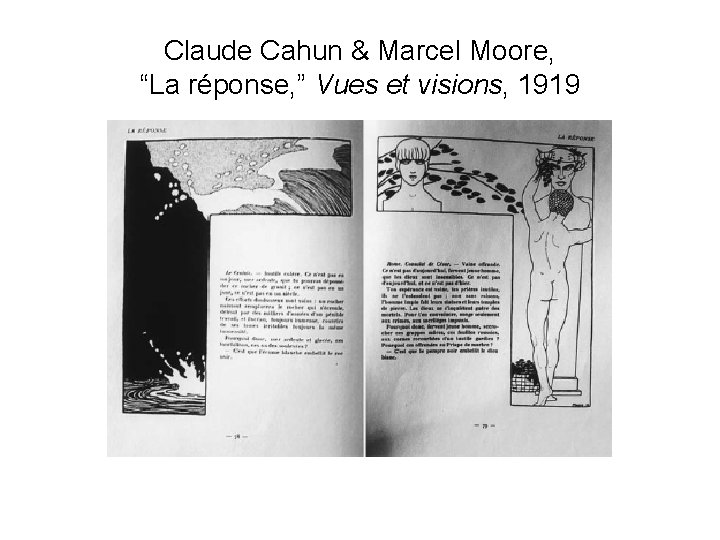 Claude Cahun & Marcel Moore, “La réponse, ” Vues et visions, 1919 