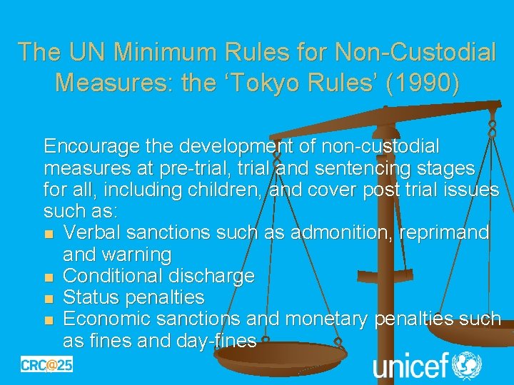 The UN Minimum Rules for Non-Custodial Measures: the ‘Tokyo Rules’ (1990) Encourage the development