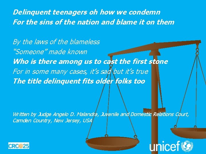 Delinquent teenagers oh how we condemn For the sins of the nation and blame