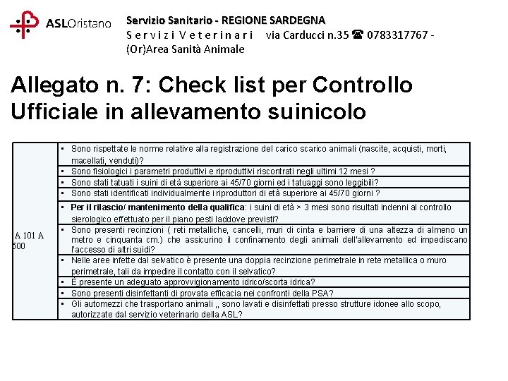 Servizio Sanitario - REGIONE SARDEGNA S e r v i z i V e