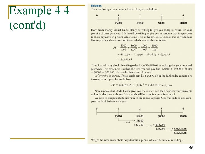 Example 4. 4 (cont'd) 49 