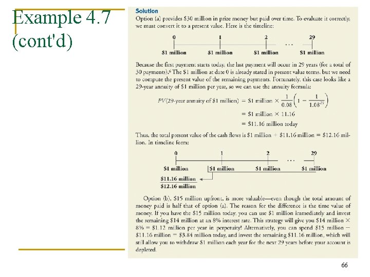 Example 4. 7 (cont'd) 66 