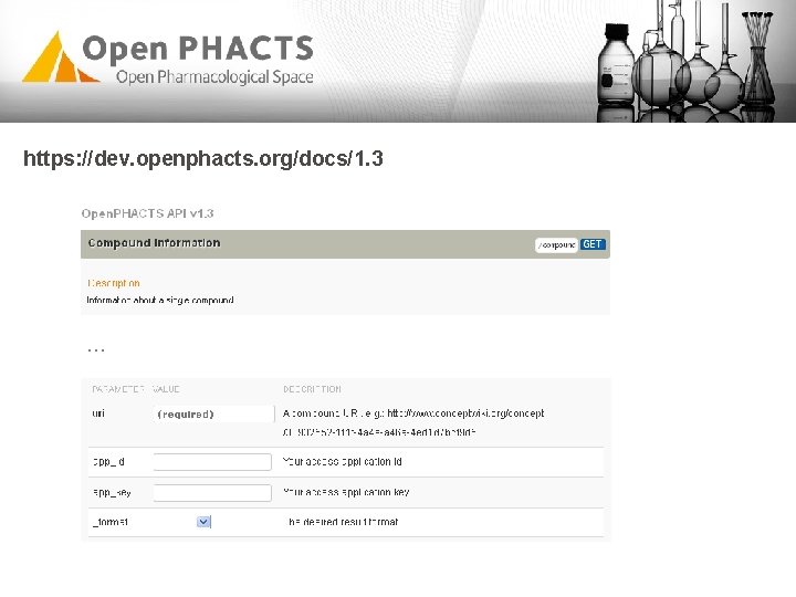 https: //dev. openphacts. org/docs/1. 3 … https: //dev. openphacts. org/docs/1. 3 …