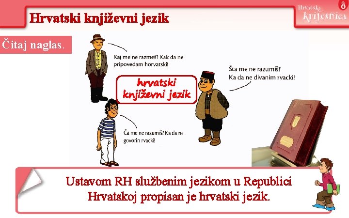 Hrvatski književni jezik Čitaj naglas. hrvatski književni jezik Kojim se jezikom sporazumjeti štokavac, Ustavom Hrvatski književni jezik Čitaj naglas. hrvatski književni jezik Kojim se jezikom sporazumjeti štokavac, Ustavom