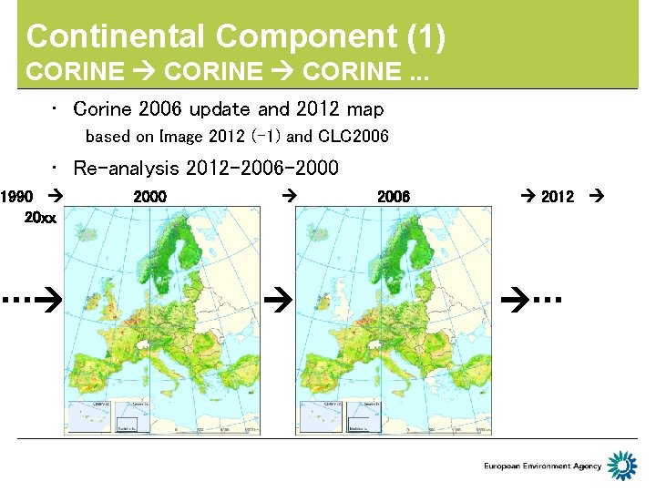 Continental Component (1) CORINE. . . • Corine 2006 update and 2012 map based Continental Component (1) CORINE. . . • Corine 2006 update and 2012 map based