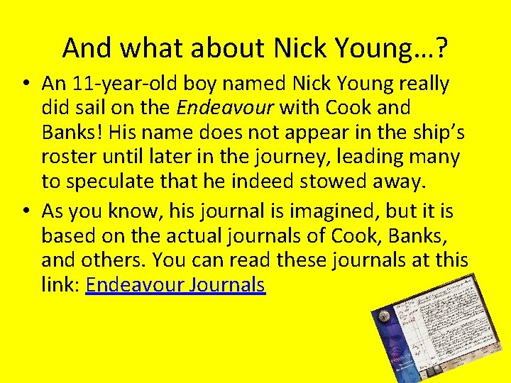 And what about Nick Young…? • An 11 -year-old boy named Nick Young really