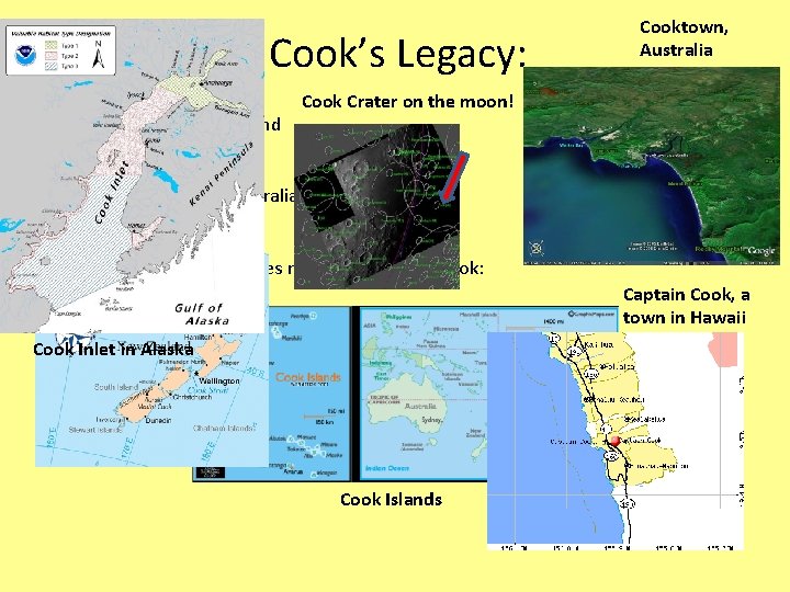 Cook’s Legacy: Cooktown, Australia Mapped: Cook Crater on the moon! • Coast of Newfoundland