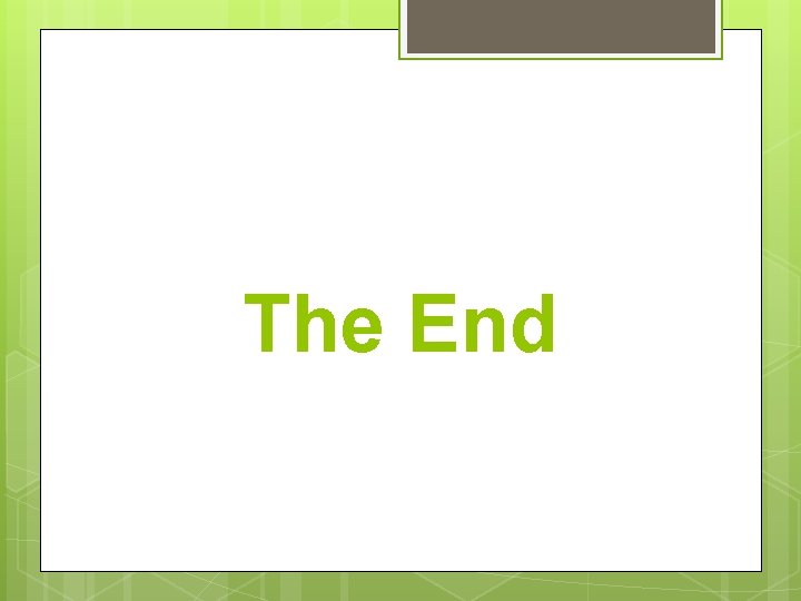 The End 