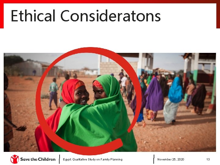 Ethical Consideratons Egypt: Qualitative Study on Family Planning November 25, 2020 13 