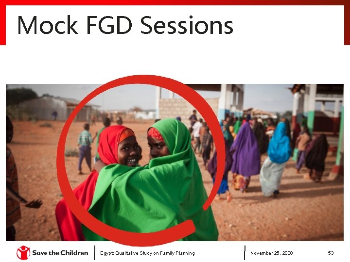 Mock FGD Sessions Egypt: Qualitative Study on Family Planning November 25, 2020 53 