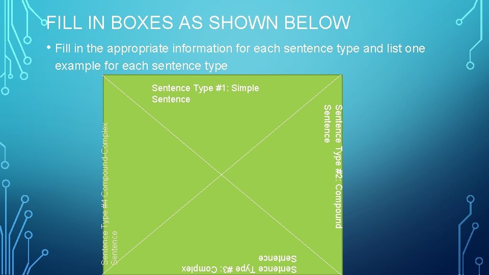 FILL IN BOXES AS SHOWN BELOW • Fill in the appropriate information for each FILL IN BOXES AS SHOWN BELOW • Fill in the appropriate information for each