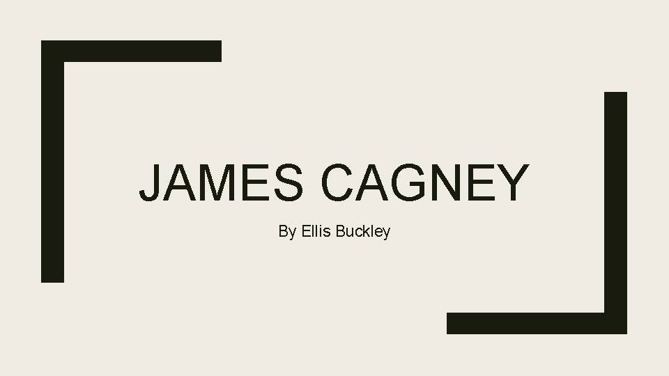 JAMES CAGNEY By Ellis Buckley 