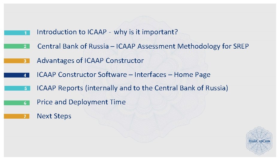 Introduction to ICAAP - why is it important? Central Bank of Russia – ICAAP Introduction to ICAAP - why is it important? Central Bank of Russia – ICAAP